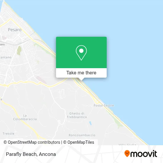 Parafly Beach map
