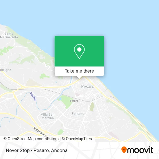 Never Stop - Pesaro map