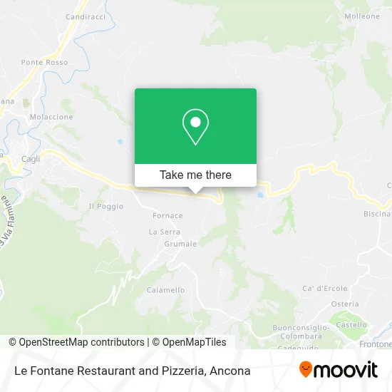Le Fontane Restaurant and Pizzeria map