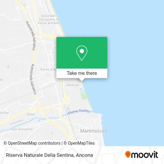Riserva Naturale Della Sentina map