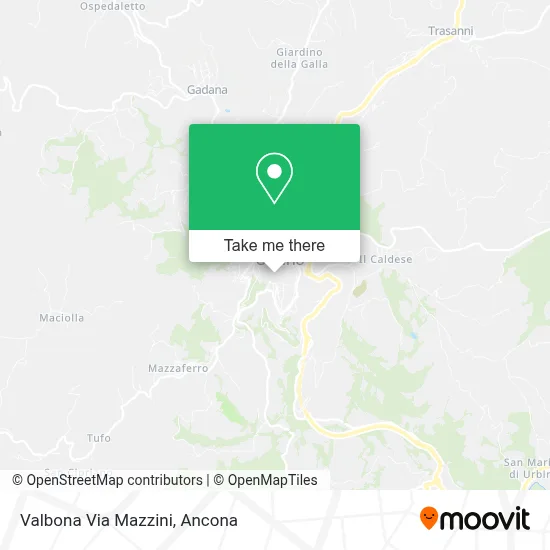 Valbona Via Mazzini map