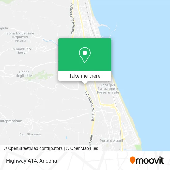 Highway A14 map