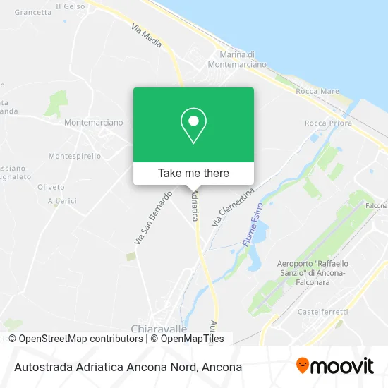 Autostrada Adriatica Ancona Nord map