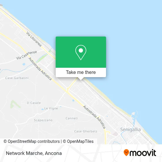 Network Marche map