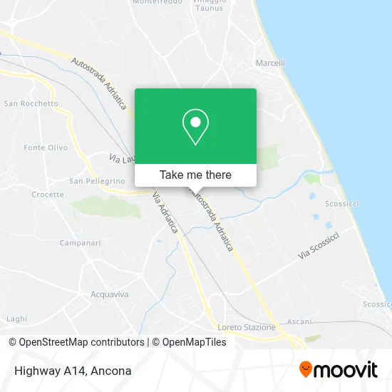 Highway A14 map