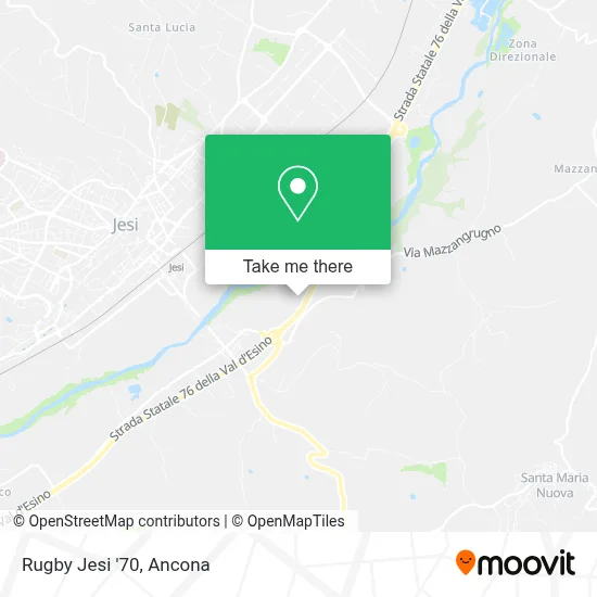 Rugby Jesi '70 map