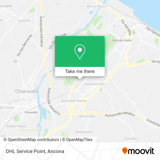 DHL Service Point map