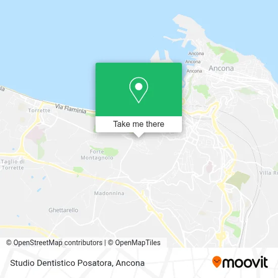 Studio Dentistico Posatora map