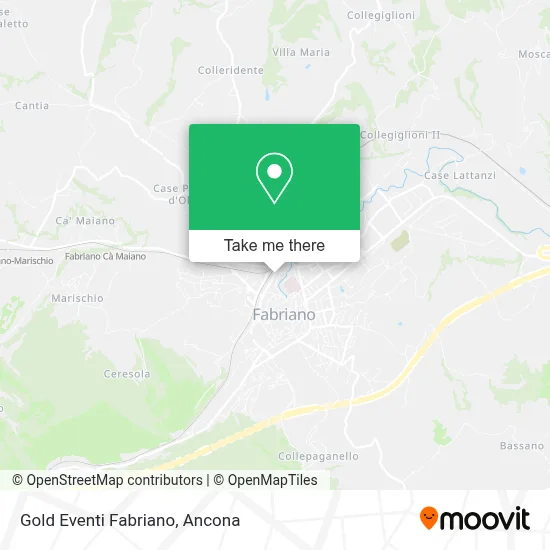 Gold Eventi Fabriano map