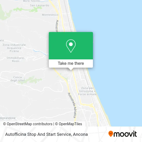 Autofficina Stop And Start Service map
