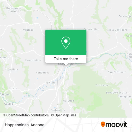 Happennines map