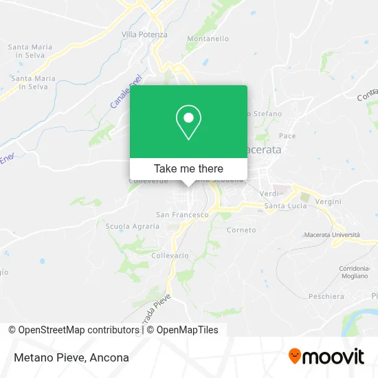 Metano Pieve map