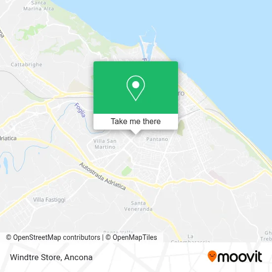 Windtre Store map