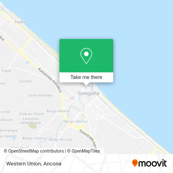 Western Union map