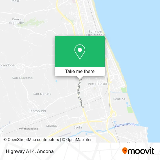 Highway A14 map