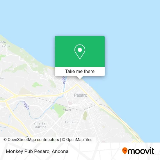 Monkey Pub Pesaro map