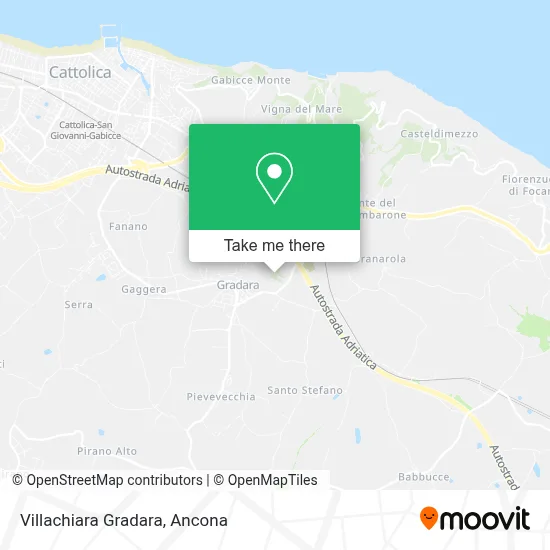 Villachiara Gradara map