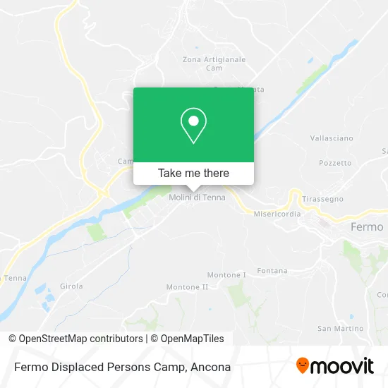 Fermo Displaced Persons Camp map