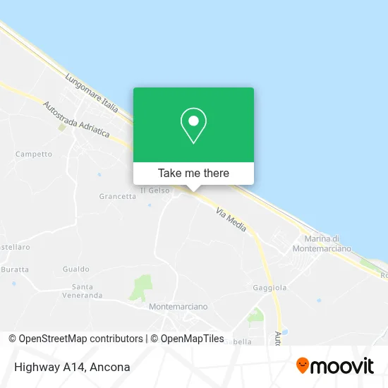 Highway A14 map