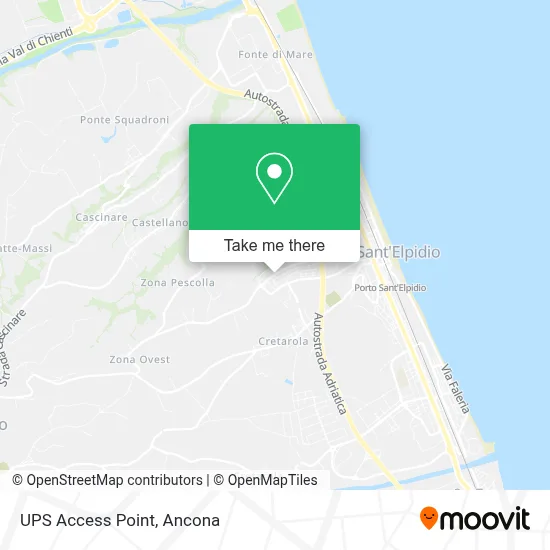 UPS Access Point map
