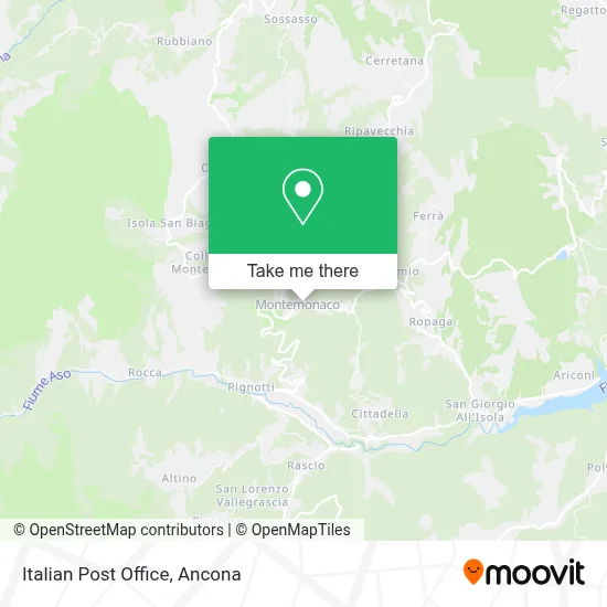 Italian Post Office map