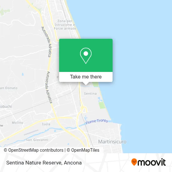 Sentina Nature Reserve map