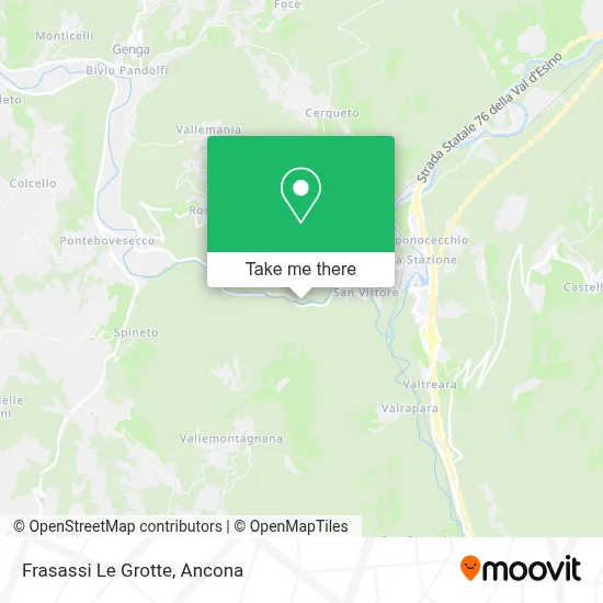 Frasassi Le Grotte map