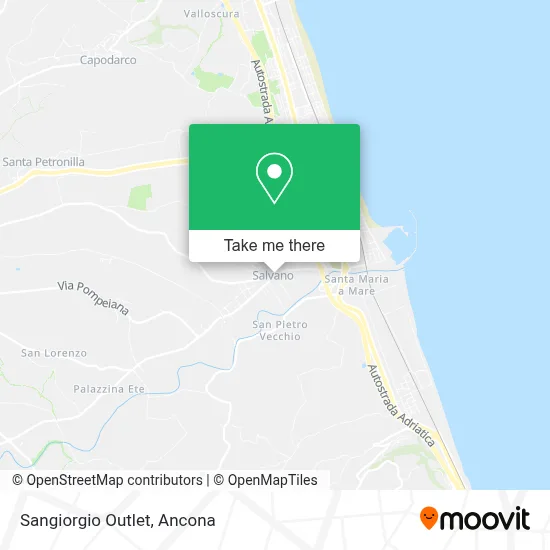 Sangiorgio Outlet map