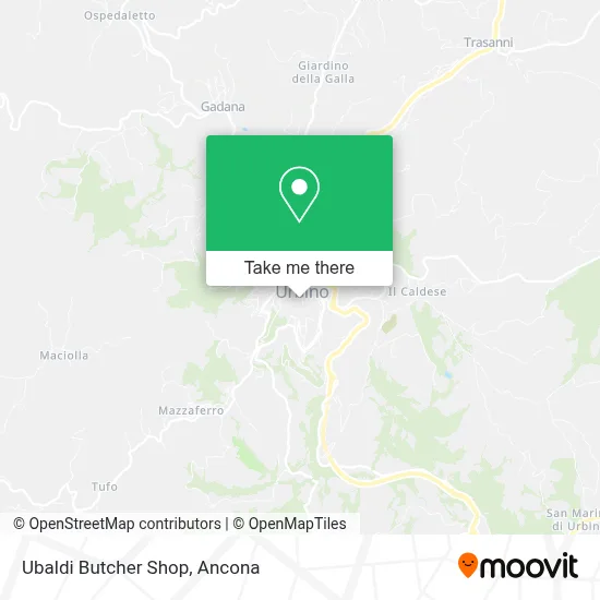 Ubaldi Butcher Shop map
