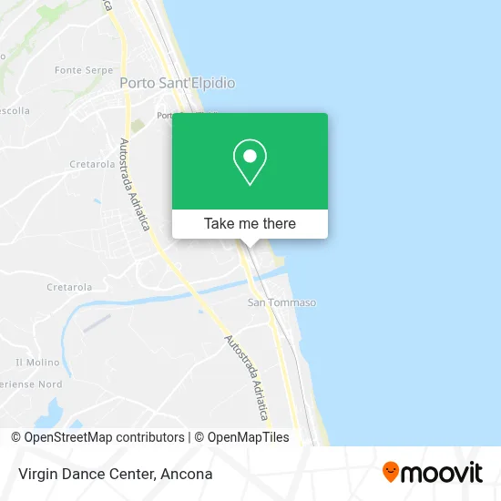 Virgin Dance Center map