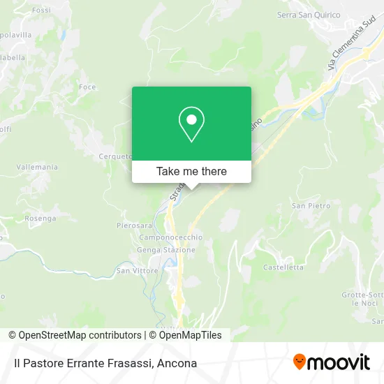 Il Pastore Errante Frasassi map