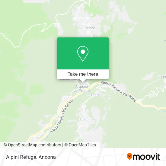 Alpini Refuge map