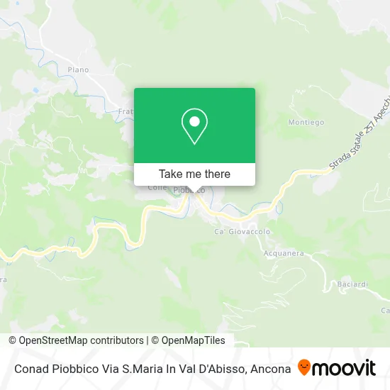 Conad Piobbico Via S.Maria In Val D'Abisso map