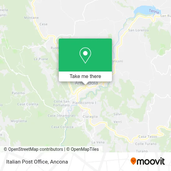 Italian Post Office map