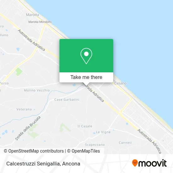 Calcestruzzi Senigallia map