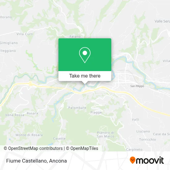 Fiume Castellano map