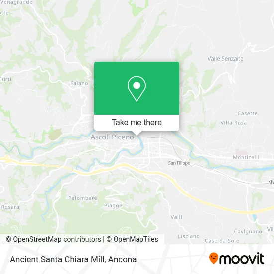 Ancient Santa Chiara Mill map