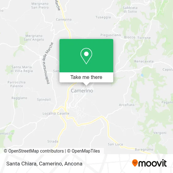 Santa Chiara, Camerino map