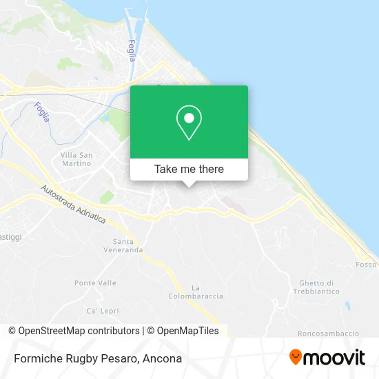 Formiche Rugby Pesaro map