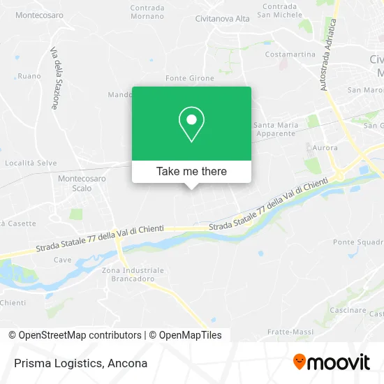 Prisma Logistics map