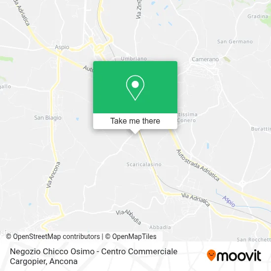 Negozio Chicco Osimo - Centro Commerciale Cargopier map