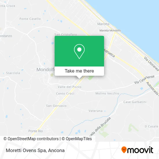 Moretti Ovens Spa map