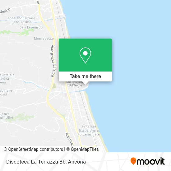 Discoteca La Terrazza Bb map