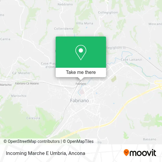 Incoming Marche E Umbria map