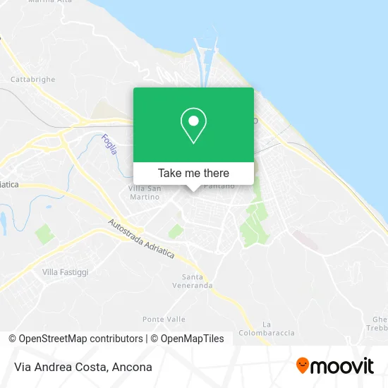 Andrea Costa Street map