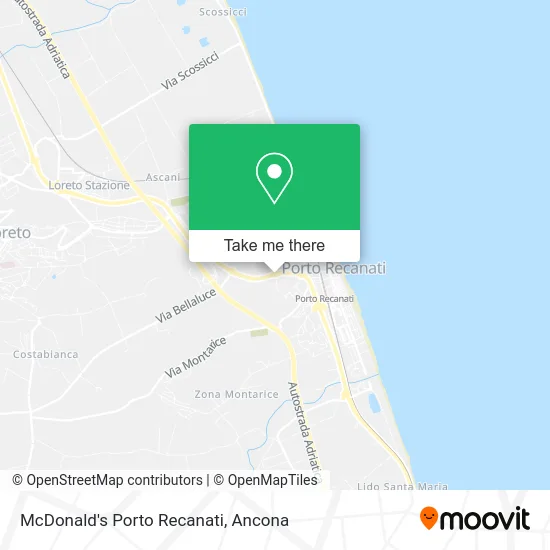 McDonald's Porto Recanati map