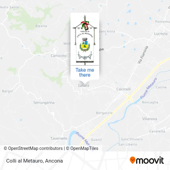 Colli al Metauro map