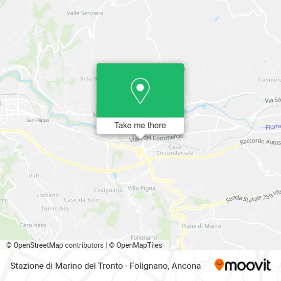 Stazione di Marino del Tronto - Folignano map