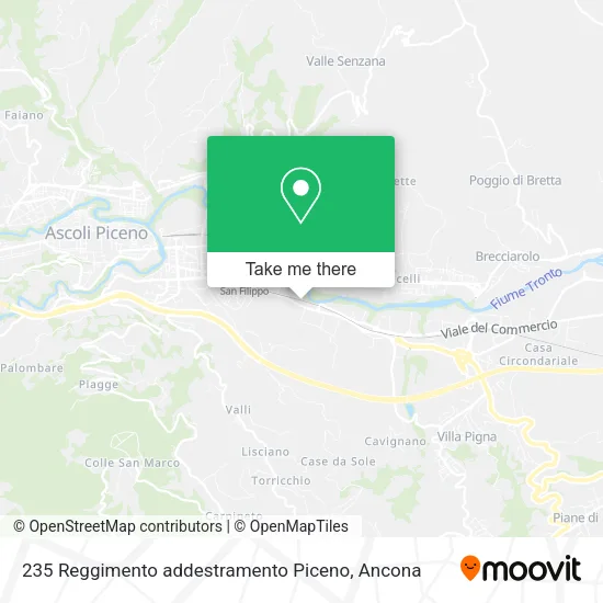 235 Reggimento addestramento Piceno map