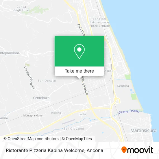 Kabina Welcome Restaurant and Pizzeria map